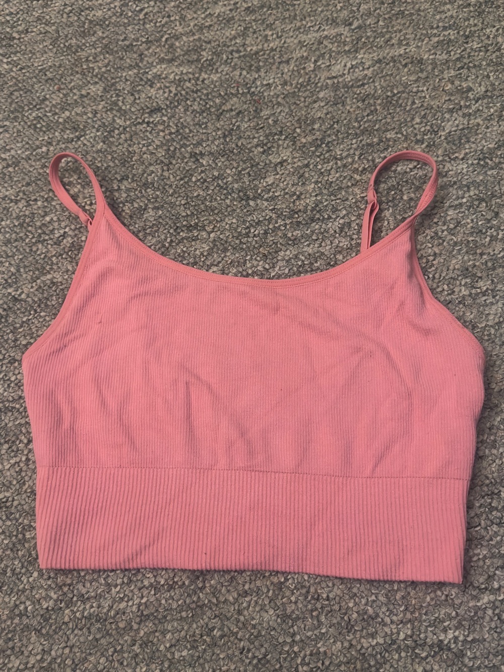 Old Navy Pink Ribbed Tank Crop Top